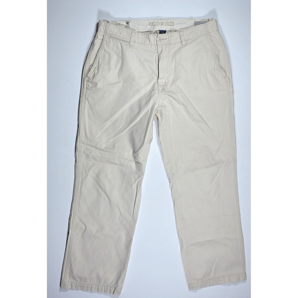 Polo Ralph Lauren Men's 36x30 Chino Pants Tan Beige Cotton Straight Leg Trousers